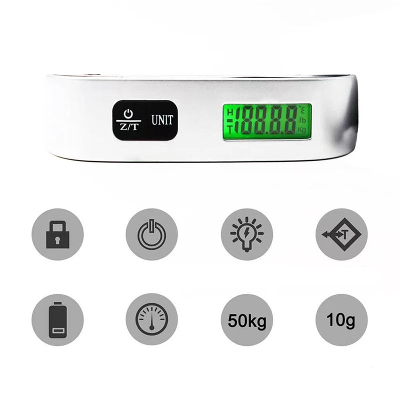 Portable 100lb Digital Hanging Scale with LCD Display – Travel & Luggage Weight Checker